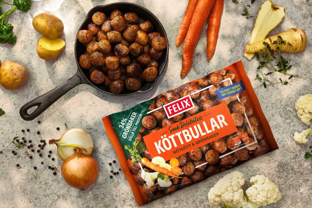 Felix hybrid köttbullar.